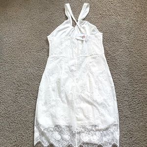 Nice crisscross white dress new with tags